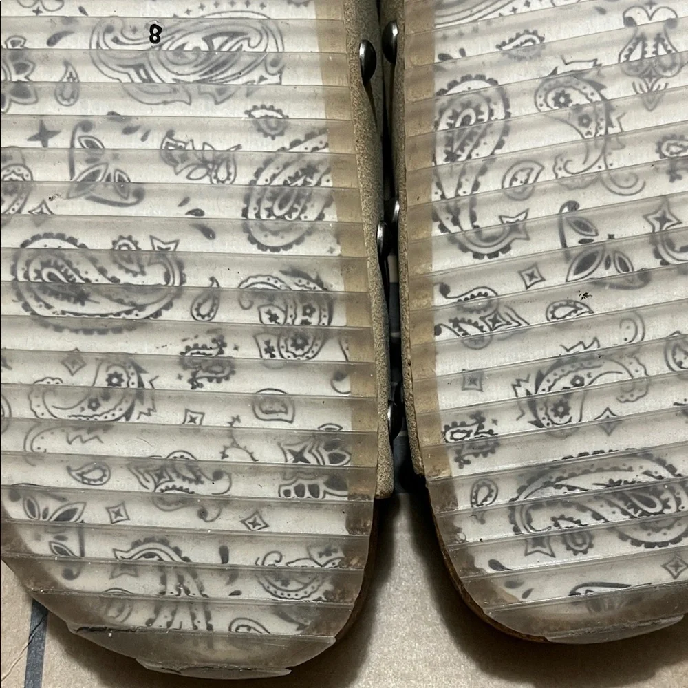 MIA Tan Sandals with Black Buckles - Picture 5 of 10